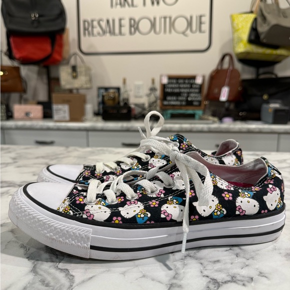 Converse Shoes - Converse Black and White Hello Kitty Sneakers